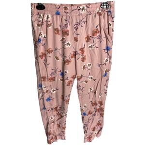 Jessica Simpson Lounge Pants Women Size S Pink Floral Comfy Lightweight Feminine
